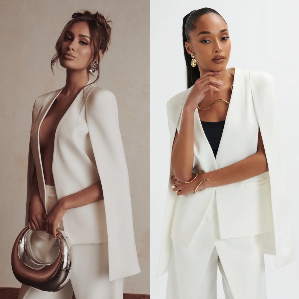 Lavish Alice White Cape Blazer
